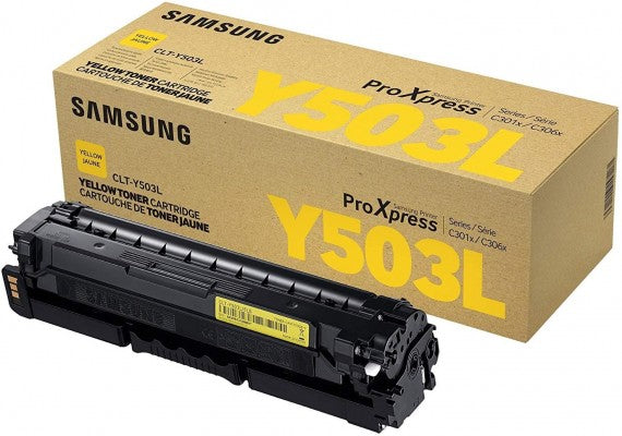 Samsung CLT-Y503L Yellow Toner Cartridge 5,000 Pages Original SU491A Single-pack