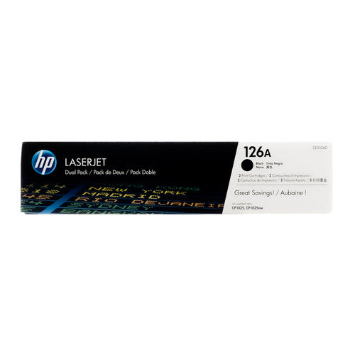 CE310AD | HP 126A | Original HP Dual Pack Toner Cartridges - Black - CartridgeOnlineSA