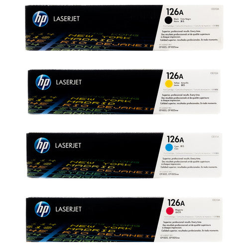 HP 126A SET | CE310A, CE311A, CE312A, CE313A | Original HP Toner Cartridge - Black, Cyan, Magenta, Yellow - CartridgeOnlineSA