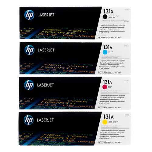 HP 131x 131A SET | CF210X, CF211A, CF212A, CF213A | Original HP Toner Cartridge - Black, Cyan, Magenta, Yellow - CartridgeOnlineSA