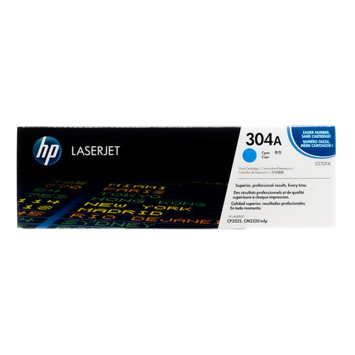 CC531A | HP 304A | Original HP Toner Cartridge - Cyan - CartridgeOnlineSA