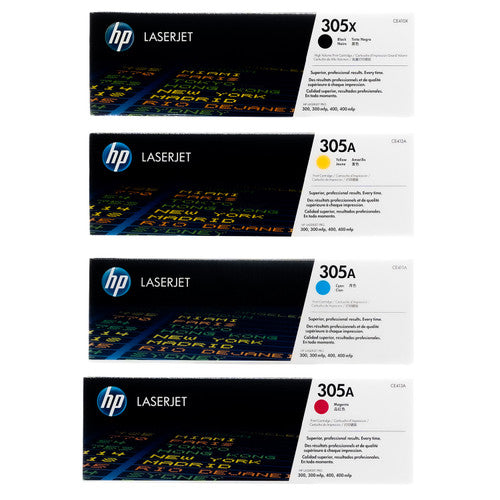 HP CE410XD CF370AM SET | HP 305X HP 305A | Original HP Toner Cartridge - Black, Cyan, Yellow, Magenta - CartridgeOnlineSA