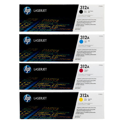 HP 312A SET | CF380A, CF381A, CF382A, CF383A | Original HP Toner Cartridge - Black, Cyan, Magenta, Yellow - CartridgeOnlineSA