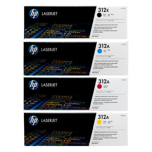 HP 312X 312A SET | CF380X, CF381A, CF382A, CF383A | Original HP Toner Cartridge - Black, Cyan, Magenta, Yellow - CartridgeOnlineSA