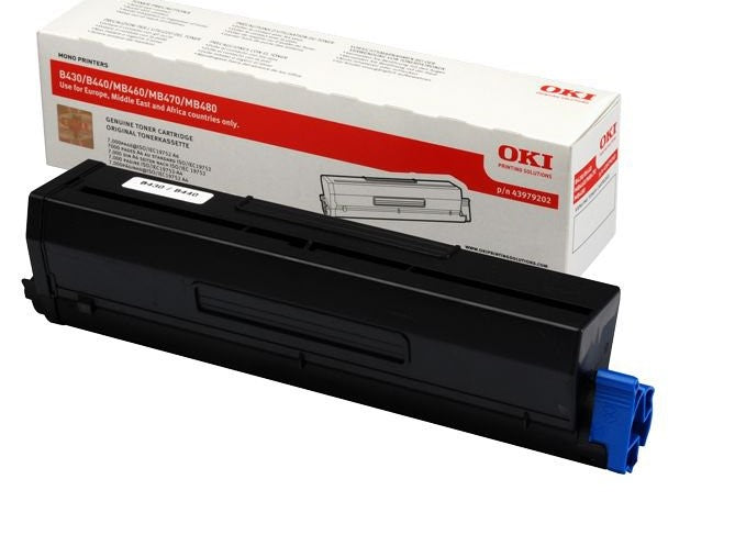 Genuine OKI 43979211 Hi Cap Toner Cartridge (7,000 pages) for OKI B430, B440, MB460, MB470, MB480 Printers - CartridgeOnlineSA