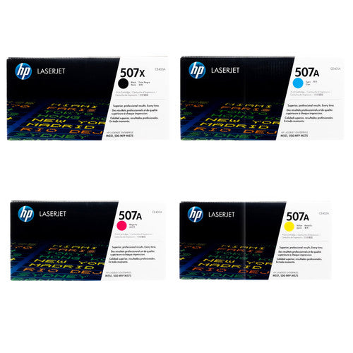 HP 507X 507A SET | CE400X, CE401A, CE402A, CE403A | Original HP Toner Cartridge - Black, Cyan, Magenta, Yellow - CartridgeOnlineSA