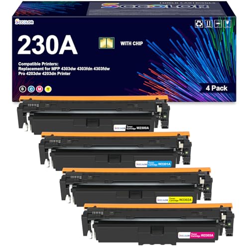 Compatible HP 230A Toner Cartridge Bundle (4-Pack)