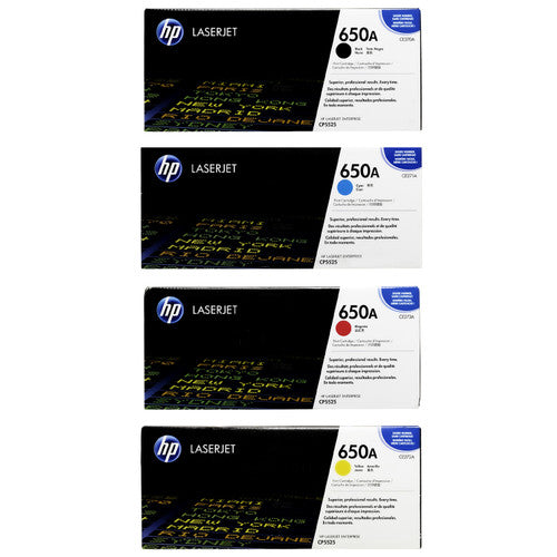 HP 650A SET | CE270A, CE271A, CE272A, CE273A | Original HP Toner Cartridge - Black, Cyan, Magenta, Yellow - CartridgeOnlineSA