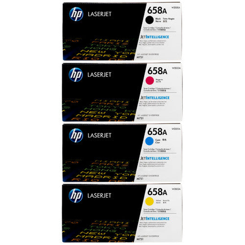 HP 658A SET | W2000A, W2001A, W2002A, W2003A | Original HP Toner Cartridges - Black, Cyan, Magenta, Yellow - CartridgeOnlineSA