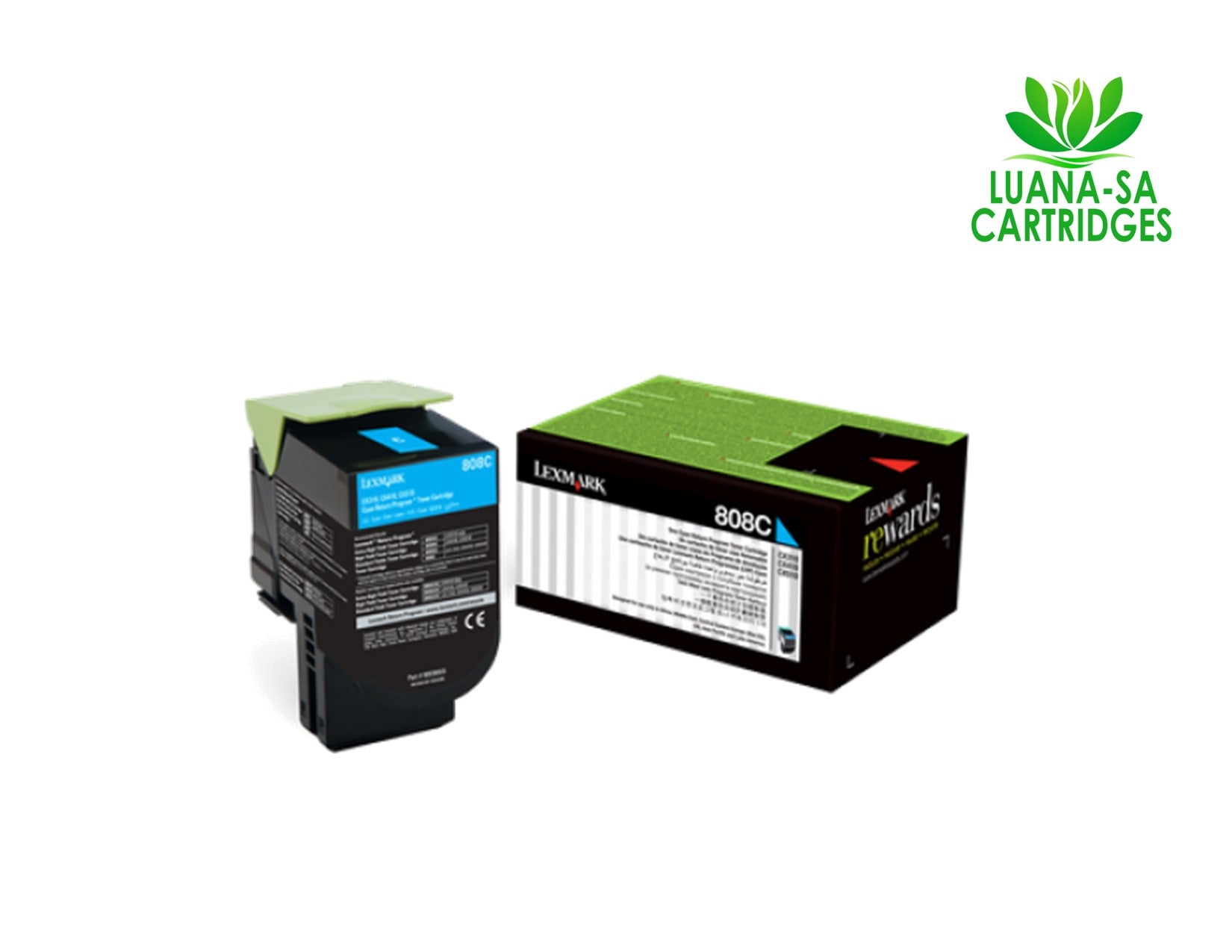 Genuine Lexmark L80C80C0 808C Cyan Return Program Toner Cartridge (1000 Pages)