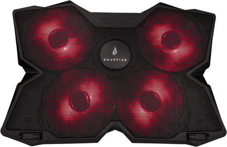 SureFire Bora Gaming Laptop Cooling Pad - laptop cooler 12"-17" - laptop fan cooling pad - cooling base for laptops - external notebook fan up to 1200 rpm - max 26 dBA - red I powered by Verbatim - CartridgeOnlineSA