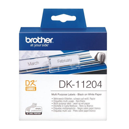 Brother Multi-Purpose Label 400 labels/roll – DK11204 - CartridgeOnlineSA