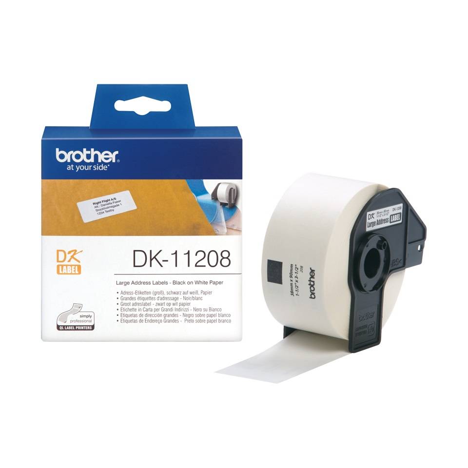 Brother Large Address Label 400 labels/roll – DK11208 - CartridgeOnlineSA