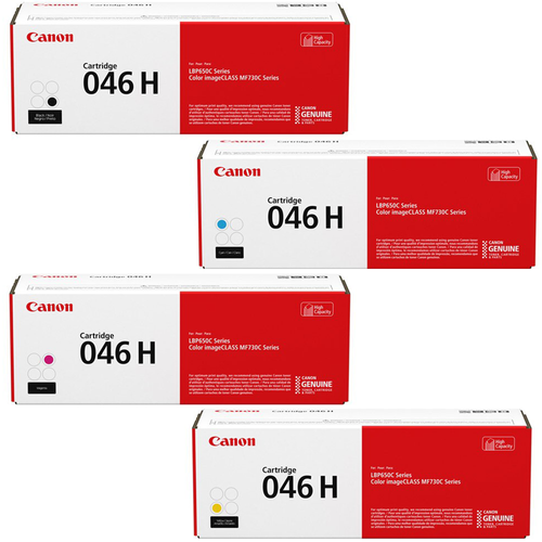 Canon 046H Set | Original Canon Laser Toner Cartridges - Black, Cyan, Magenta, Yellow - CartridgeOnlineSA