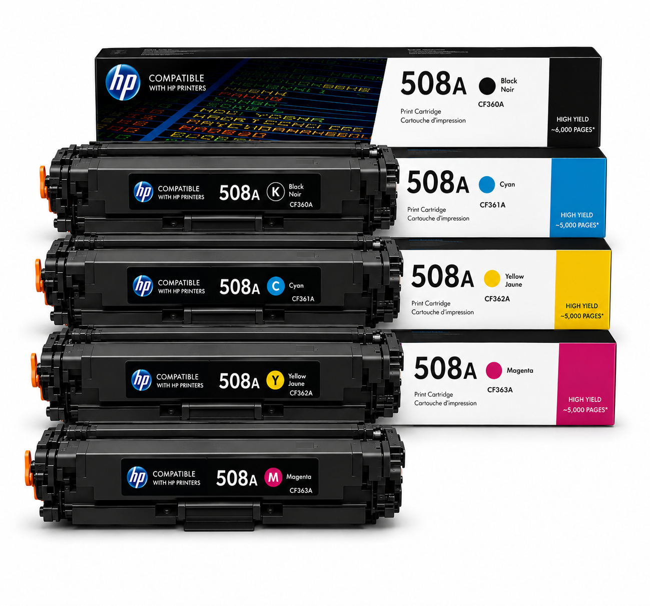Compatible HP 508A Toner Cartridge Multipack – Black, Cyan, Magenta & Yellow