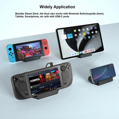 Steam Deck Docking Station TV Base Stand Hub Steam oled Dock USB C to RJ45 Ethernet 4K 60HZ HD-compatible for ROG Ally Console