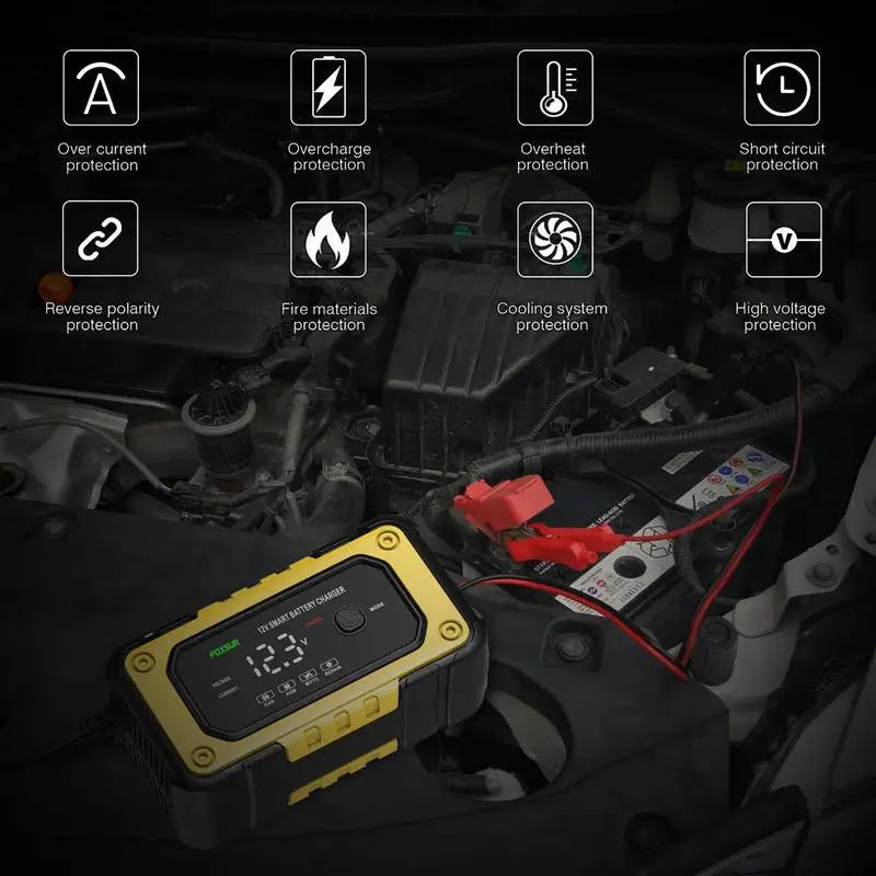Car Battery Jump Starter Jump Starter Power Pack LCD Screen Powerful Engine Equipment 12V Device For Outdoor Roadside Garage