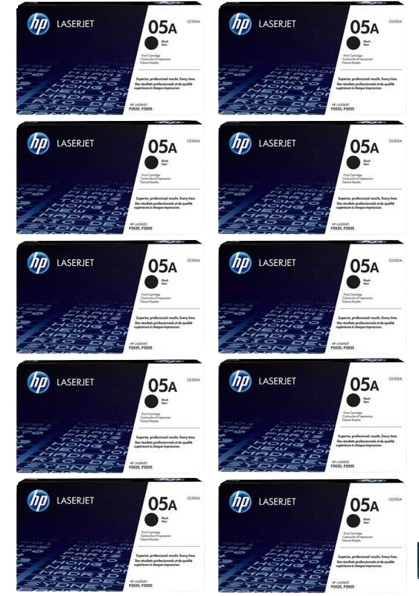 Genuine HP CE505A 05A Black Print Cartridges (2,300 pages) 10pc for HP 2035, 2055, P2030, P2050 Printers - CartridgeOnlineSA