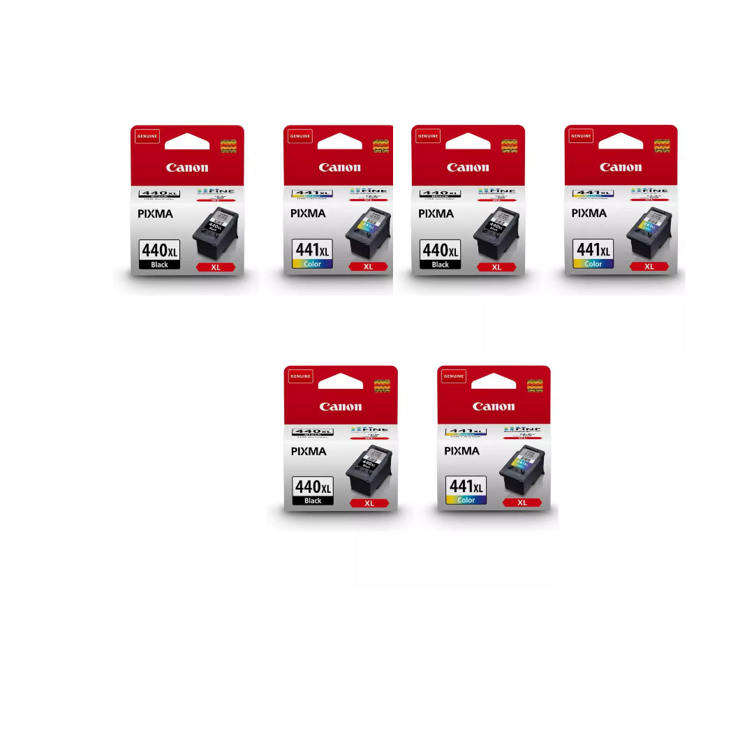 Genuine Canon 440Xl/441XL 6 Pack Ink Cartridges - CartridgeOnlineSA