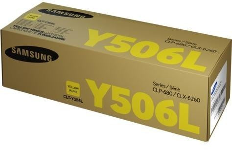 Samsung CLT-Y506L Yellow Toner Cartridge 3,500 Pages Original SU517A Single-pack