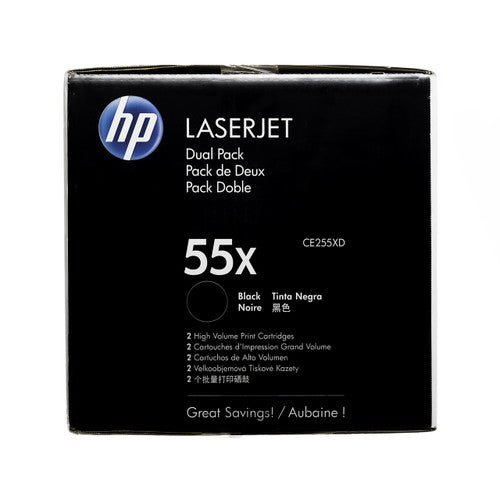 CE255XD | HP 55X 2-Pack | Original HP High-Yield Dual Pack Toner Cartridges - Black - CartridgeOnlineSA