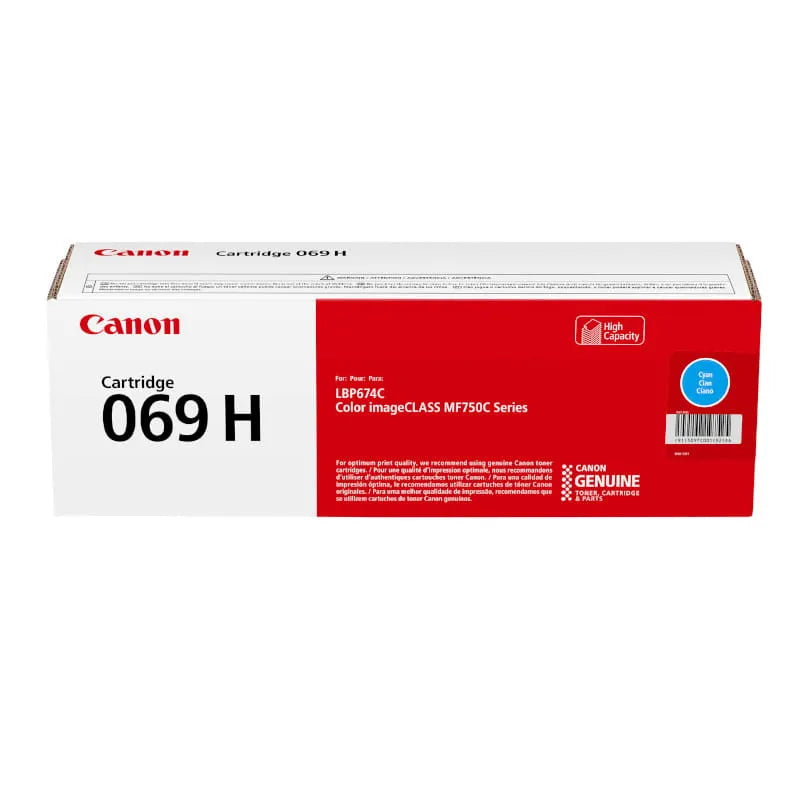 Canon 069H Cyan High Yield Original Toner Cartridge - 069HC