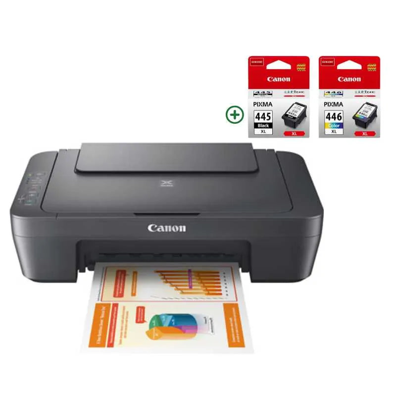 Canon PIXMA MG2541S All-In-One Printer and Canon 445XL/446XL Original Ink Cartridge Bundle