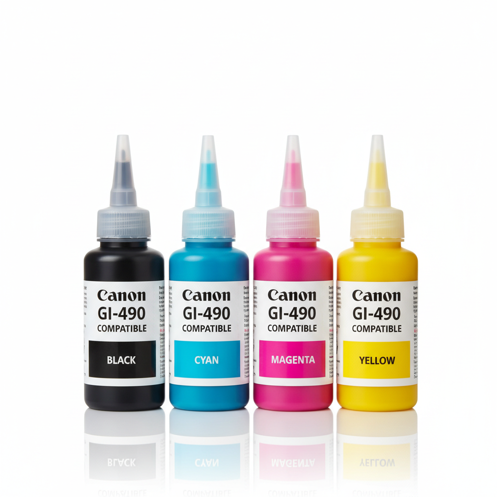 Compatible Canon GI-490 4-Pack Bundle