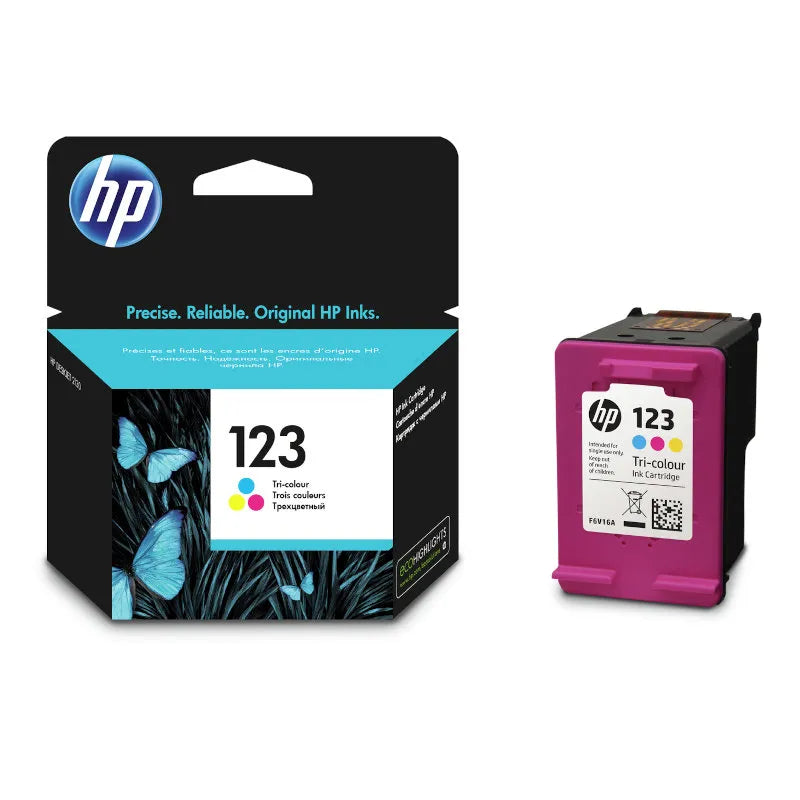 HP 123 Black + 123 Tri-Colour Original Ink Cartridge Bundle