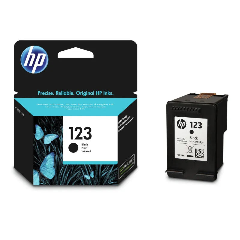 HP 123 Black + 123 Tri-Colour Original Ink Cartridge Bundle