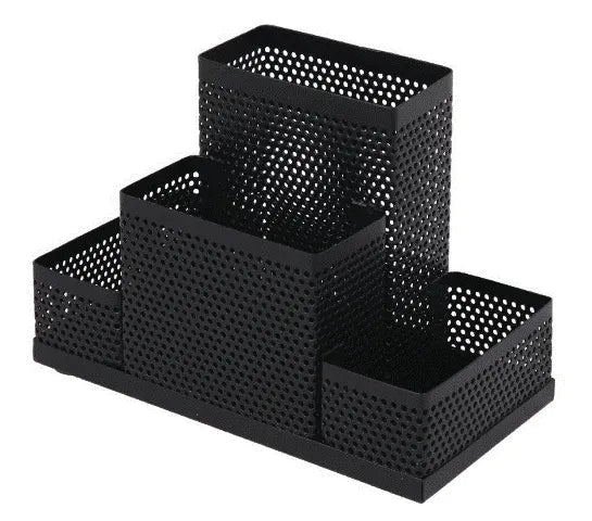 Kenzel Mesh Steel Desk Range - Desk Tidy - Black