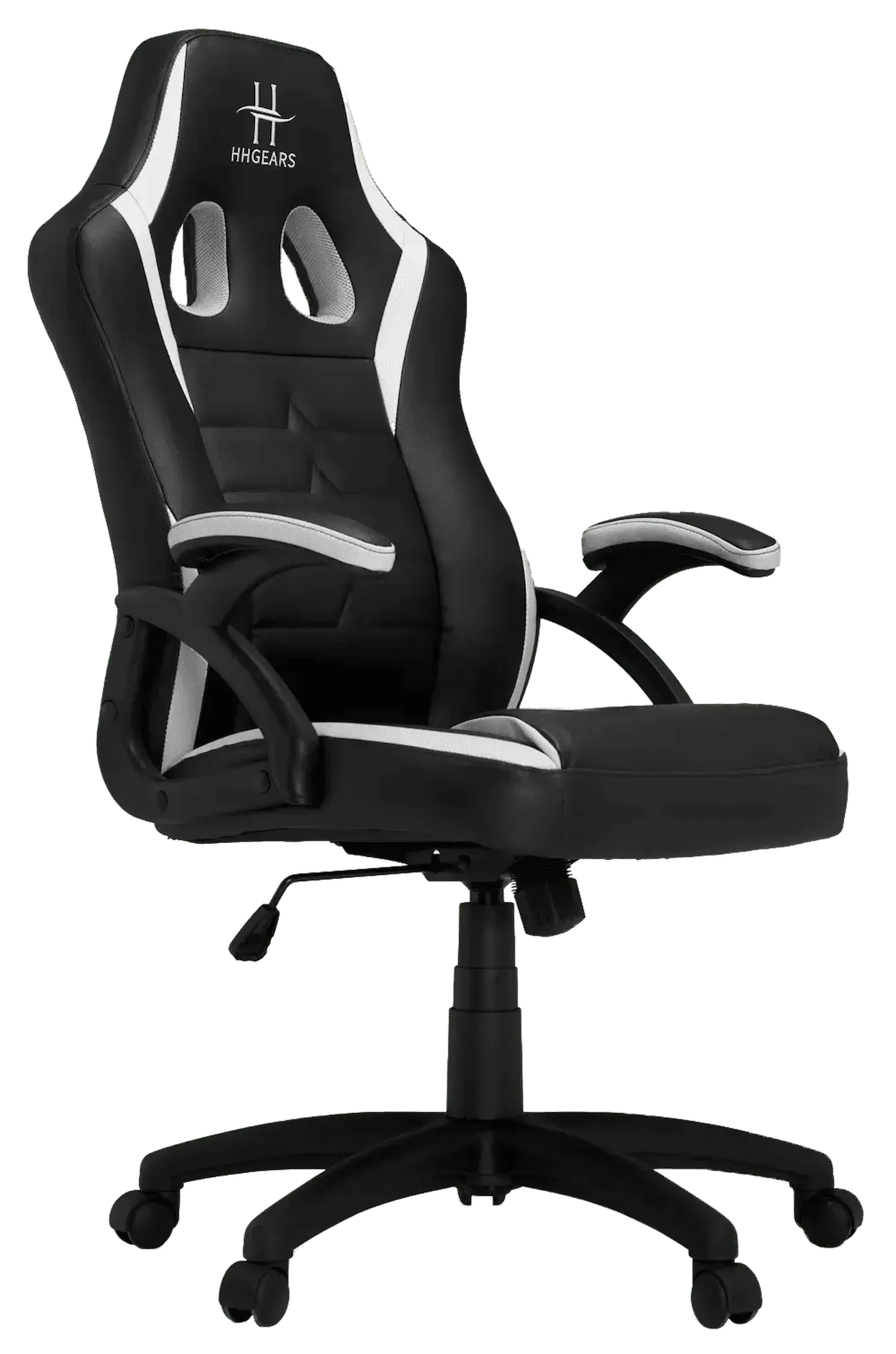 HHGears SM-115 PU Leather Gaming Chair - Black/White