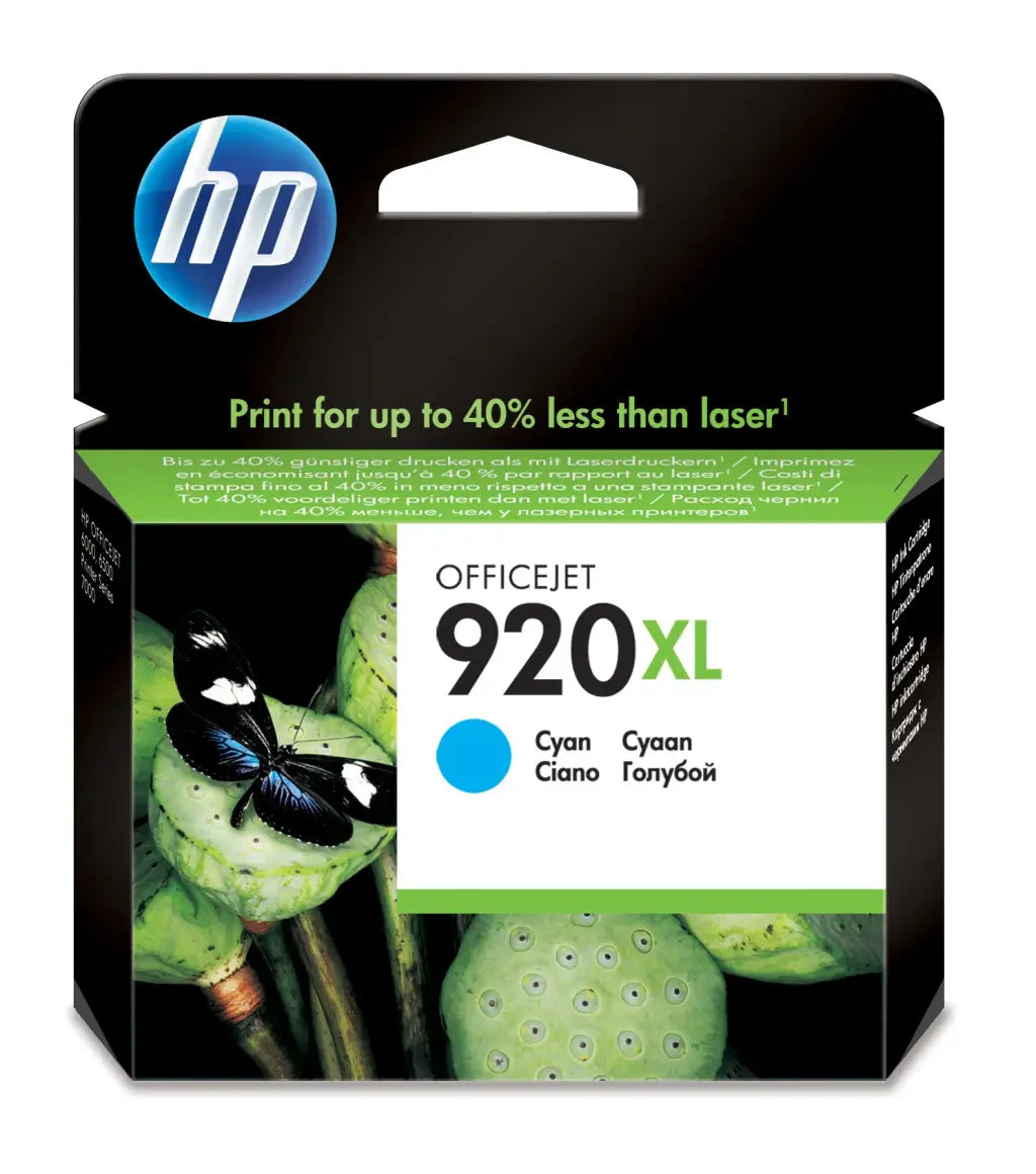 HP 920XL High Yield Original Ink Cartridge - Cyan CD972A