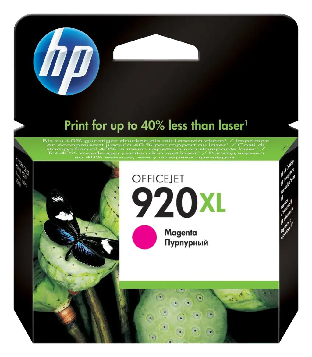 HP 920XL High Yield Original Ink Cartridge - Magenta CD973A