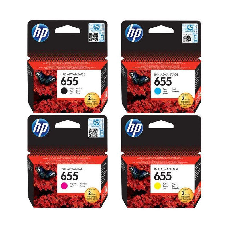 Original HP 655 Ink Combo Pack Black/Cyan/Yellow/Magenta