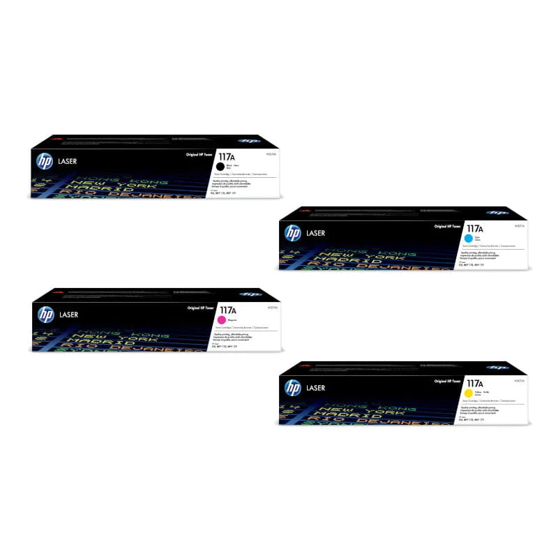 HP 117A Black Cyan Magenta Yellow Original Toner Cartridge Multipack - W2070