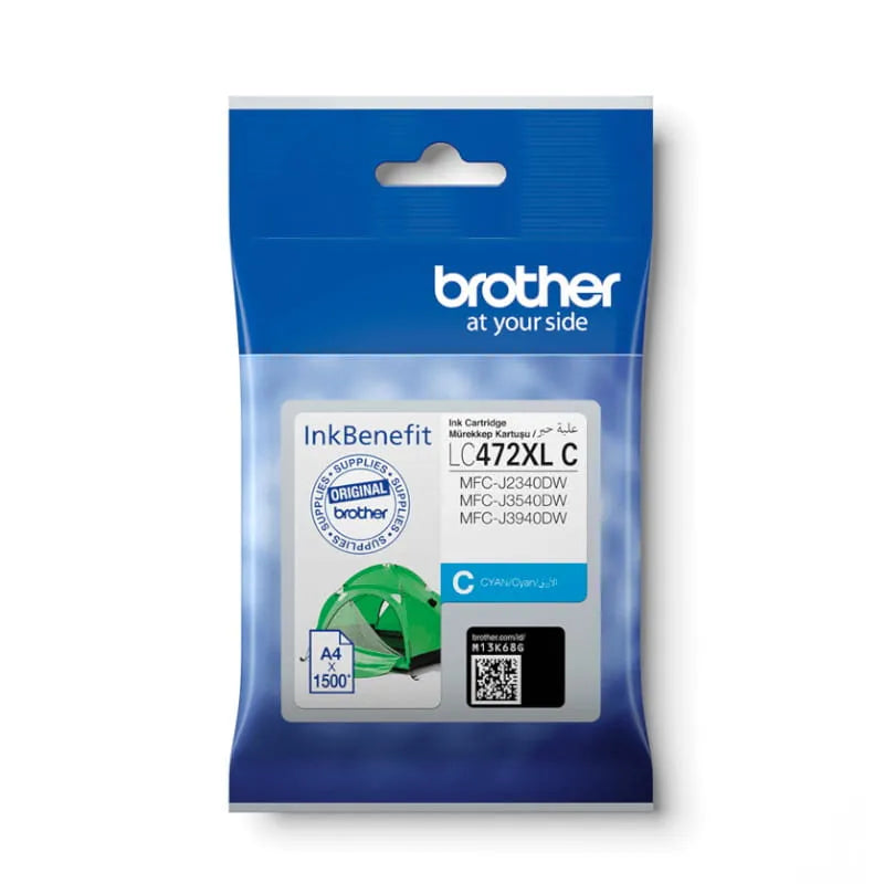 Brother LC-472 XL Cyan High Yield Original Ink Cartridge