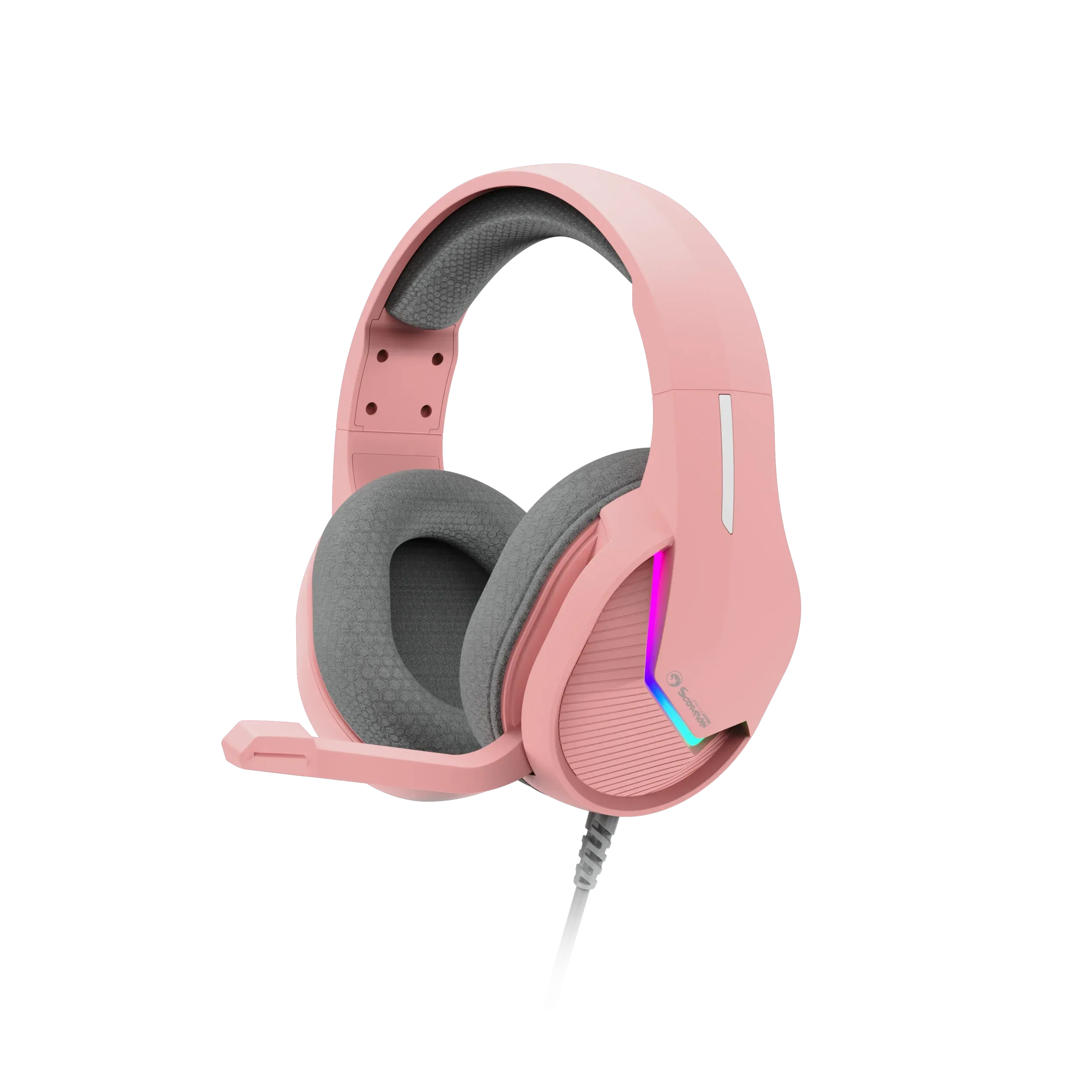 Marvo Tactic 40 RGB Gaming Headset - Pink