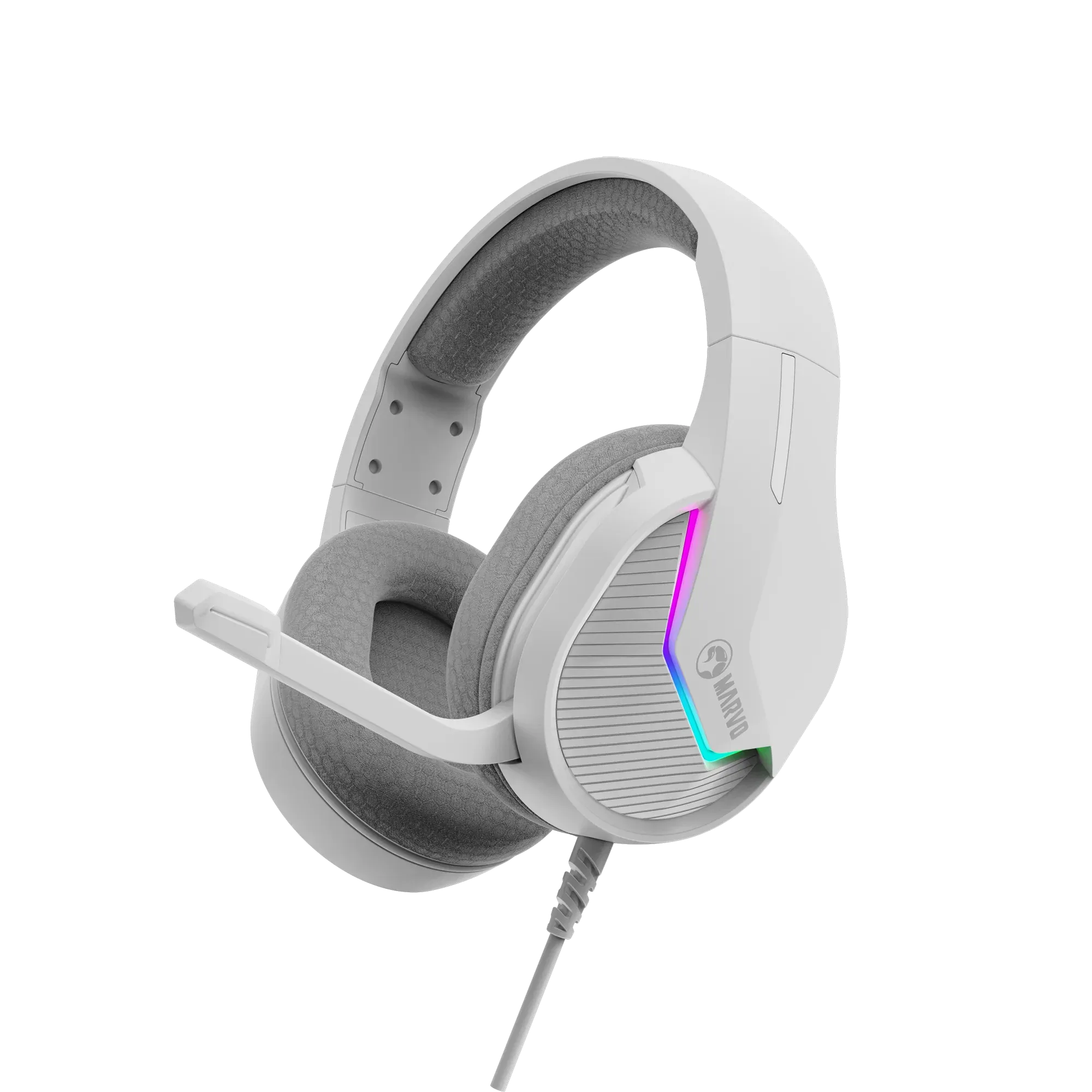 Marvo Tactic 40 RGB Gaming Headset - White