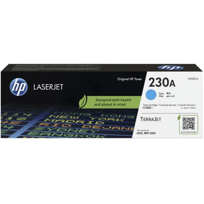 HP 230A Original LaserJet Toner Cartridge - Cyan W2301A