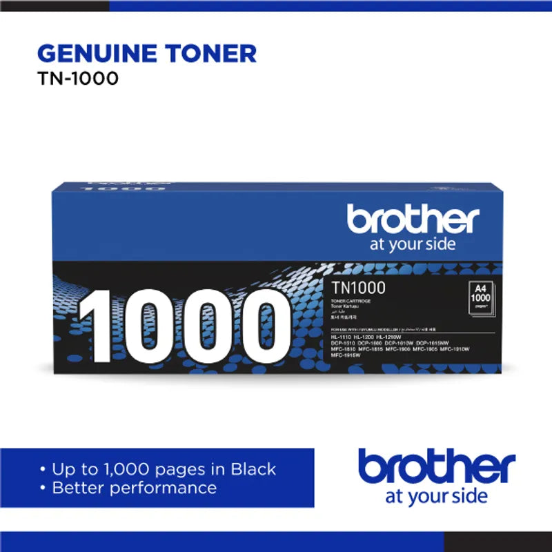 Brother TN1000 Black Original Toner Cartridge