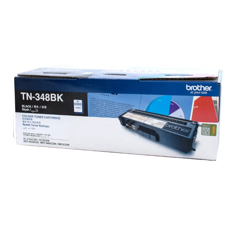 Brother TN-348BK Black Original Toner Cartridge - TN348 BK