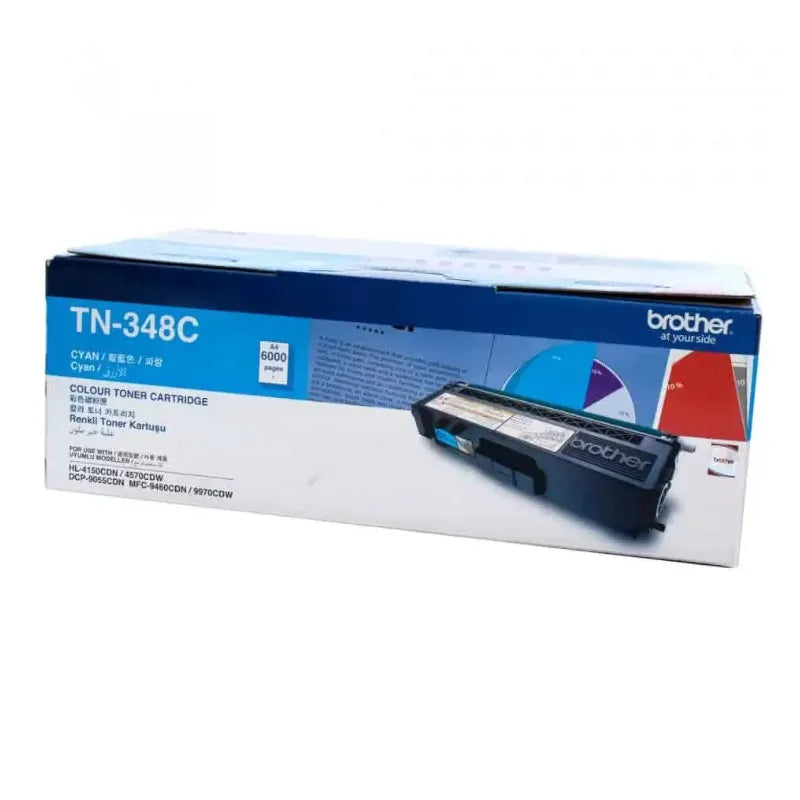 Brother TN-348C Cyan Original Toner Cartridge - TN348 C