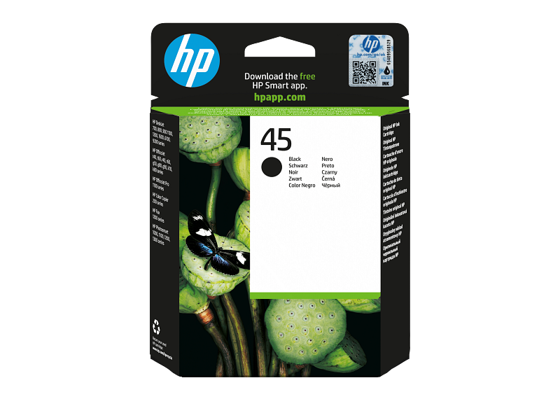 HP 45 Large Original Ink Cartridge - Black 51645AE