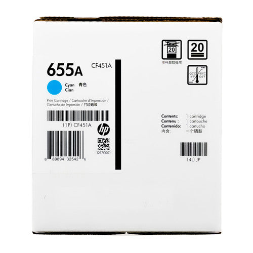 CF451A | HP 655A | Original HP LaserJet Toner Cartridge - Cyan - CartridgeOnlineSA