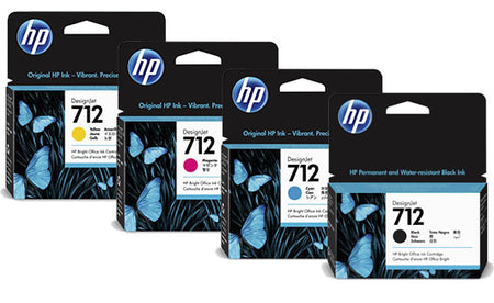 HP 712 Value Park - 1 x 38ml Black 1 x of Each 29ml Colours cartridges - CartridgeOnlineSA