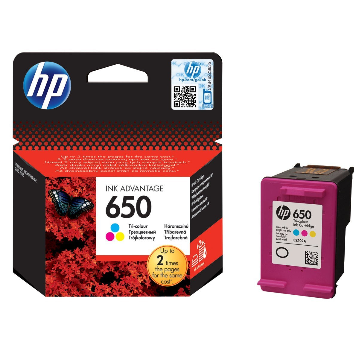 HP 650 Tri-Color Ink Advantage Cartridge - CartridgeOnlineSA