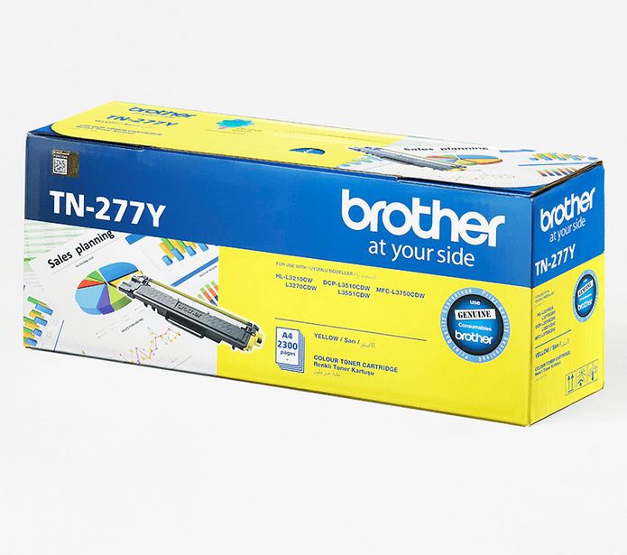 Brother TN-277Y Yellow Toner Cartridge 2,300 Pages Original Single-pack - CartridgeOnlineSA